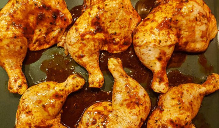 Turn over and baste with barbecue sauce